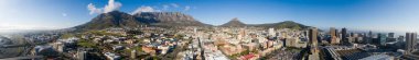 Panoramic aerial view over the city of Cape Town in South Africa clipart