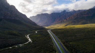 Hava Du Toitskloof görünümünde geçmek Cape Town ve Worcester Western Cape, Güney Afrika için arasında