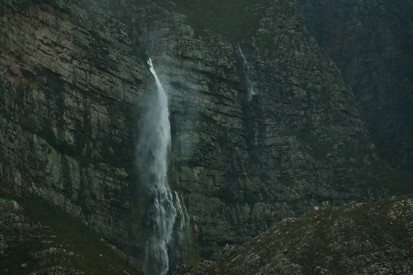 Nahaufnahmen Von Wasserfällen Hoch Oben Den Westlichen Kapbergen Nach Einem — Stockfoto