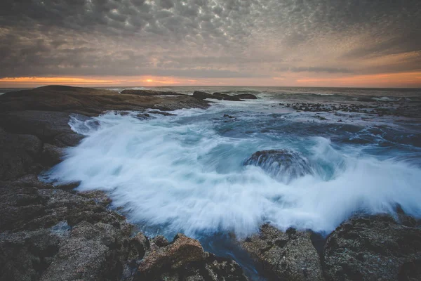 Широкий Угол Обзора Морской Пейзаж Seapoint Кейптауне Южная Африка — стоковое фото