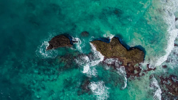 Wide Angle Landscape Image Dramatic Sandstone Rock Formations Coastline Arniston — Stock Photo, Image