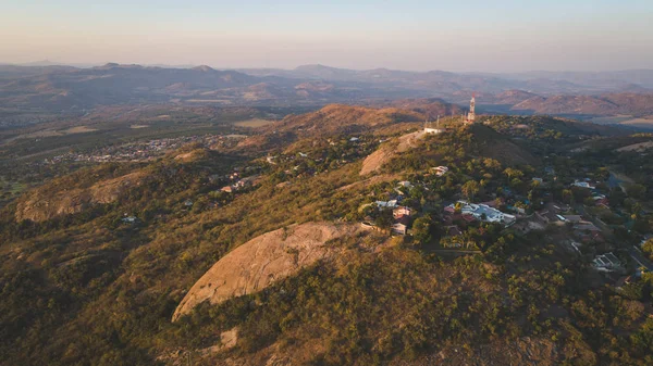 Imagem Aérea Panorâmica Sobre Cidade Nelspruit Mbombela Província Mpumalanga África — Fotografia de Stock