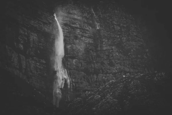 Close Imagens Cachoeiras Alto Das Montanhas Cabo Ocidental Após Uma — Fotografia de Stock