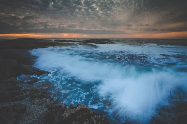 Широкий Угол Обзора Морской Пейзаж Seapoint Кейптауне Южная Африка — стоковое фото