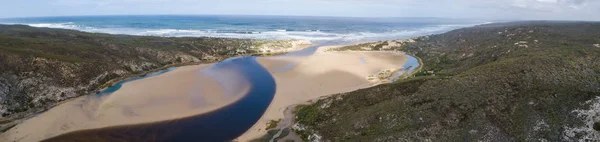 Luftaufnahmen Über Die Flussmündung Des Duiwenhoksin Der Gartenroute Südafrika — Stockfoto