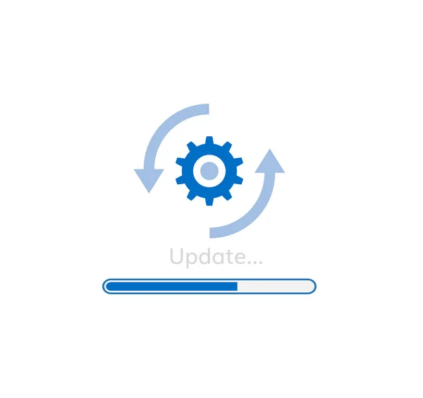 Actualizar el programa de actualización icono de software — Vector de stock