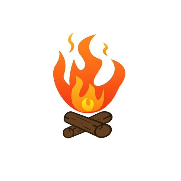 Campfire vector icon — Stock Vector