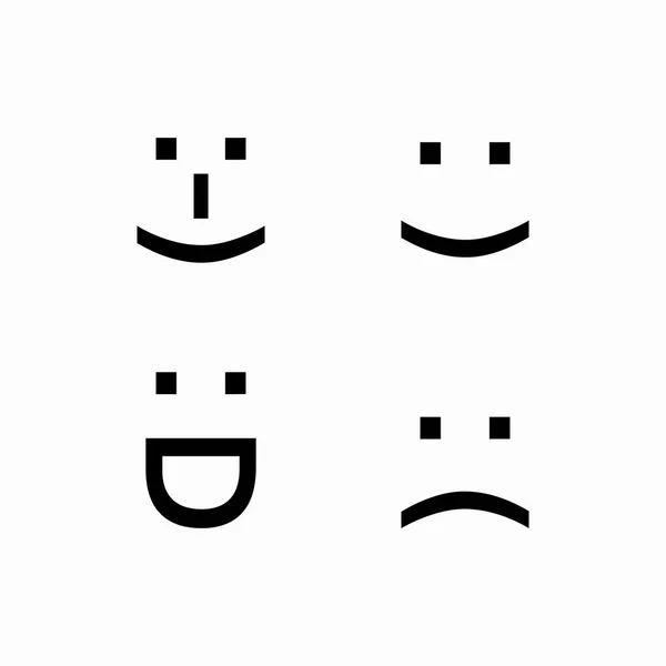 Logo wajah senyum sederhana - Stok Vektor