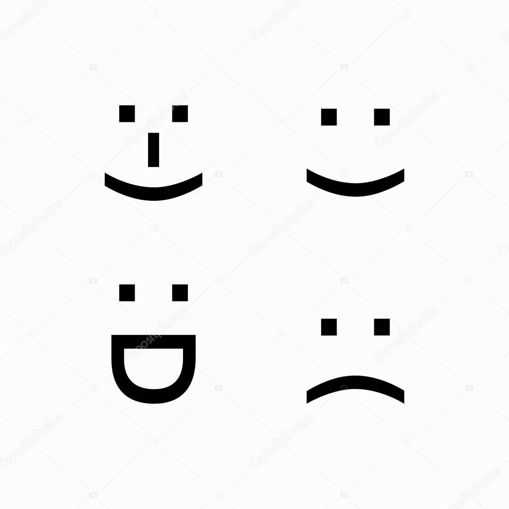 Simple smiley face logo keyboard sign
