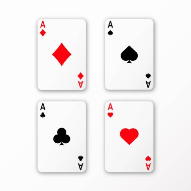 iskambil ace vektör casino kartı ayarla