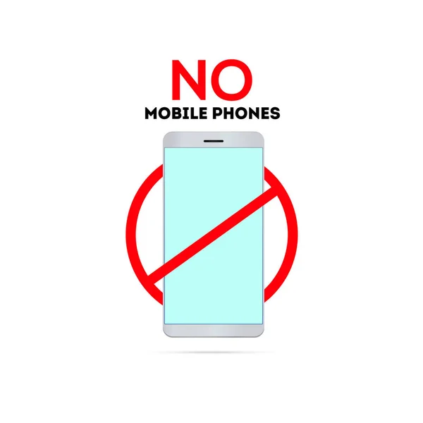 Kein Handy Singen Telefon Ausschalten Smartphone Nicht Benutzen — Stockvektor