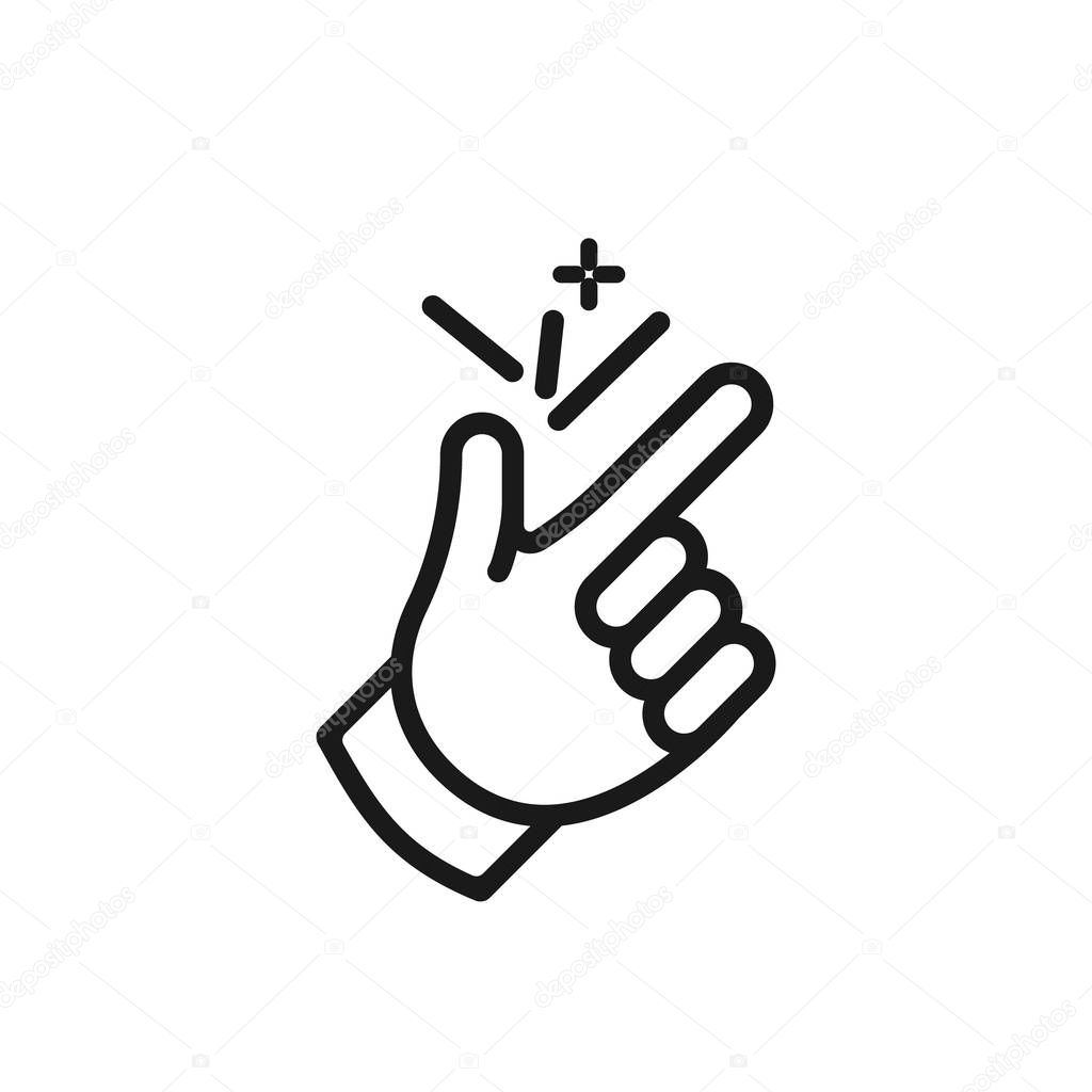 Finger snap icon ok symbol snapping logo