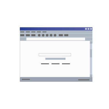 Retro tarayıcı sayfası vektör