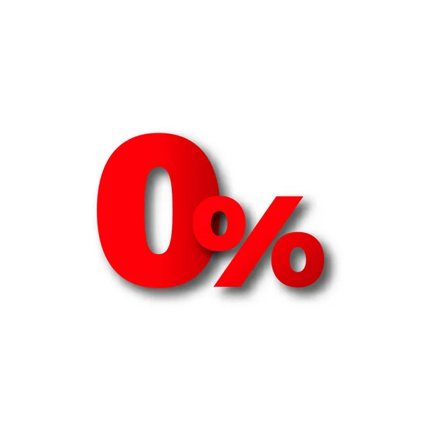 0 zero percent vector black Friday text — Stock Vector