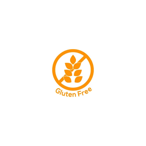 Icono libre de gluten sin símbolo de trigo — Vector de stock