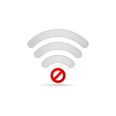 wifi bağlantı kötü kırık sinyal vektör simge yok