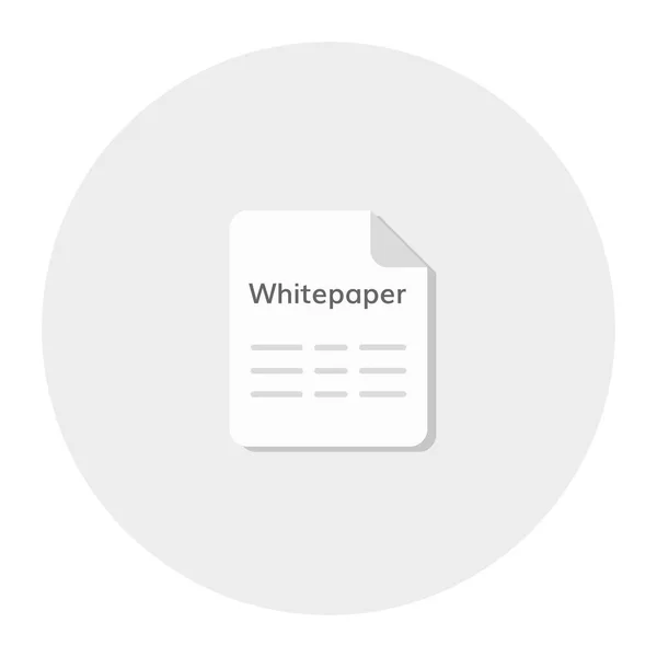 Whitepaper-Symbol. Hauptinvestitionsdokument — Stockvektor