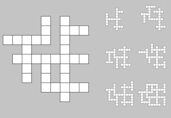 Set Crossword kosong - Stok Vektor