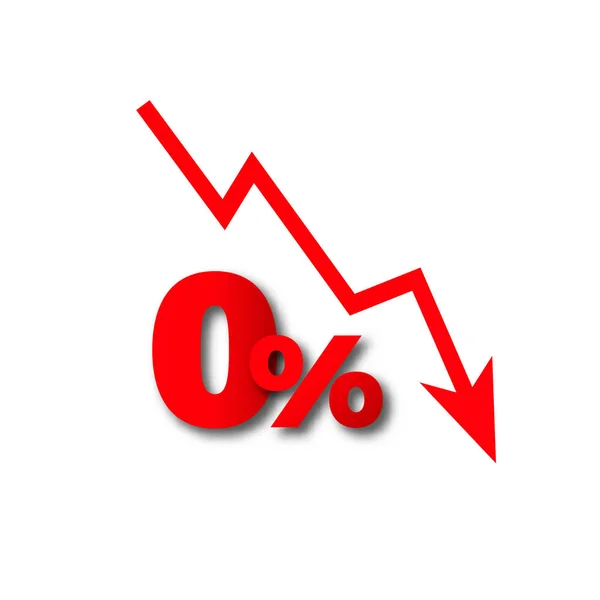 Money loss more than zero percent — Stock Vector