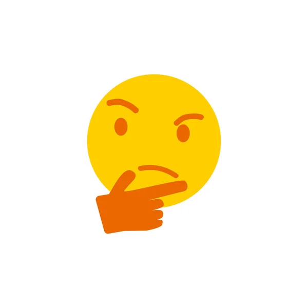 Berpikir wajah emoji - Stok Vektor