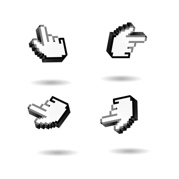 Hand pointer cursor set — Stock Vector