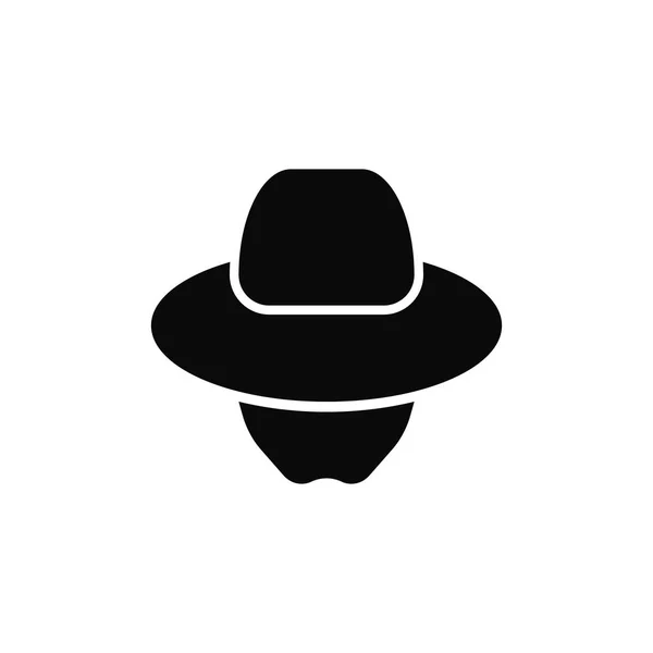 Ikone des Inkognito-Agenten. Spionage-Logo — Stockvektor