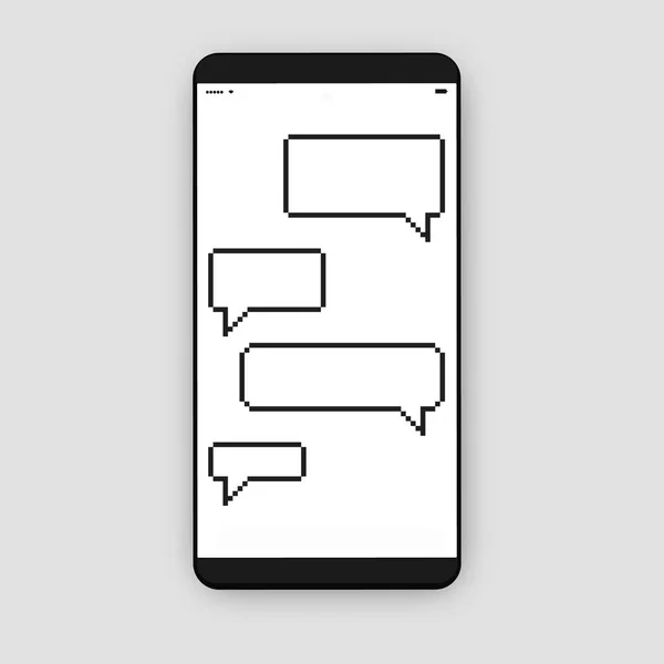 Smartphone με πλαίσιο μηνύματος — Διανυσματικό Αρχείο