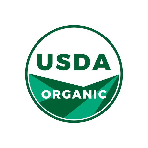 Sello de alimentos ecológicos Usda — Vector de stock