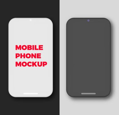 hareket eden telefon boş ekran mockup