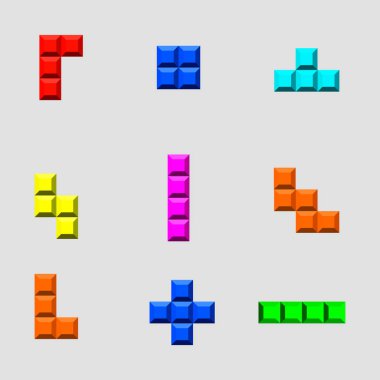 Tetris tuğla seti