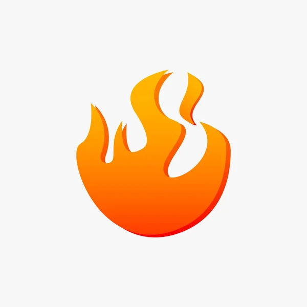 Incendio llama logo — Vector de stock