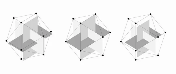 Bentuk abstrak dodecahedron - Stok Vektor