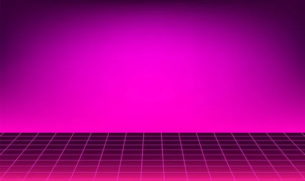 Retro neon sonnen hintergrund — Stockvektor