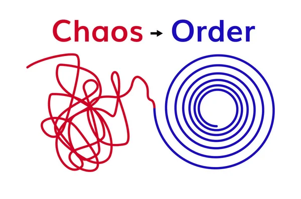 Orden y caos — Vector de stock