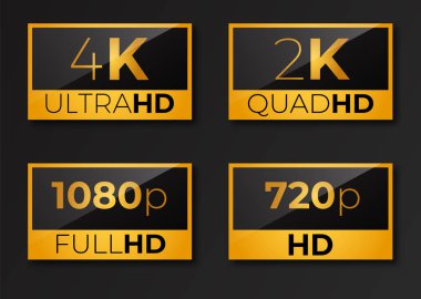 4 k ultrahd, 2 k quadhd, 1080 full hd ve hd 