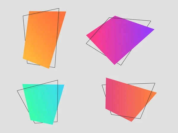 Gradient geometriska banners set . — Stock vektor