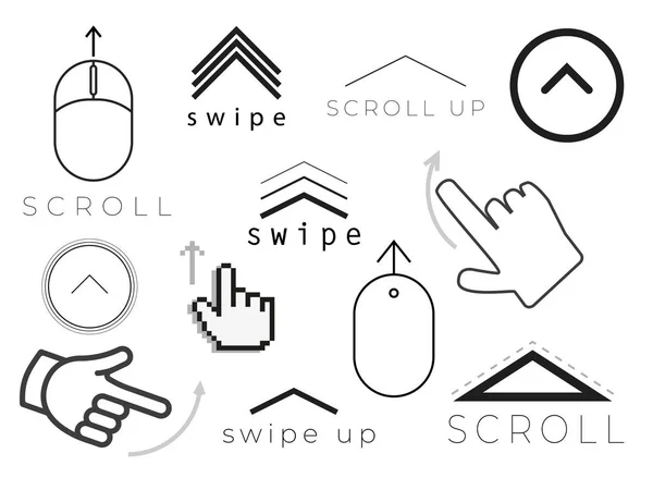 Swipe omhoog verhalen pictogram . — Stockvector