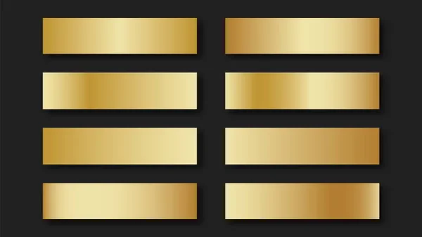 Conjunto de oro de gradientes dorados — Archivo Imágenes Vectoriales