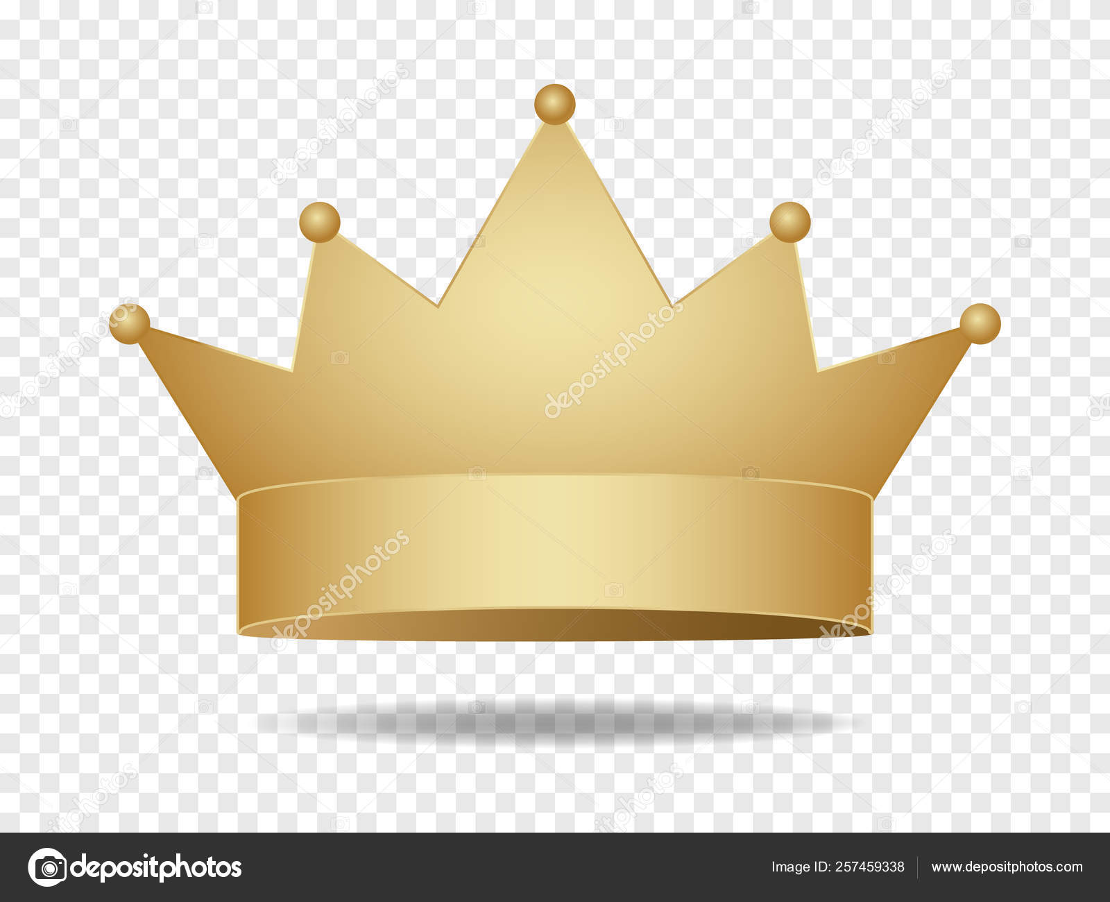 Corona de oro rey. Corona dorada . Vector de stock por ©DeziDezi 257459338