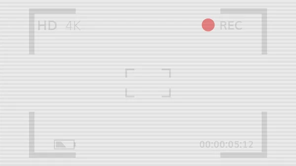 Interfaz de grabación de cámara. Enfoque del visor de vídeo  . — Archivo Imágenes Vectoriales