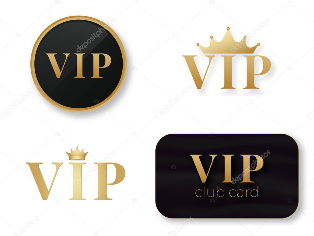 Vip club logo. Exclusive  vip person card . Premium quality .