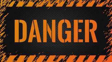 Dander duvar sarı afiş .