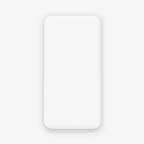 Beyaz cep telefonu. Clay akıllı telefon modeli.. 