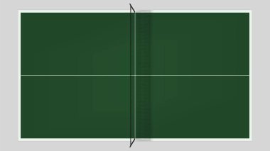 Masa tenisi üst görünümü .