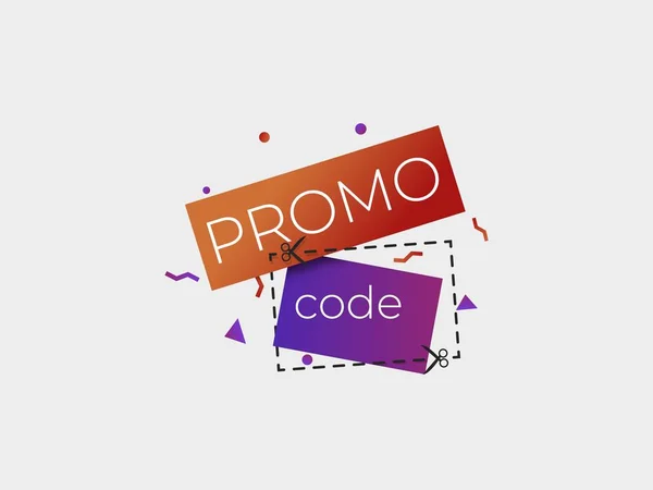 Promo code korting pictogram . — Stockvector