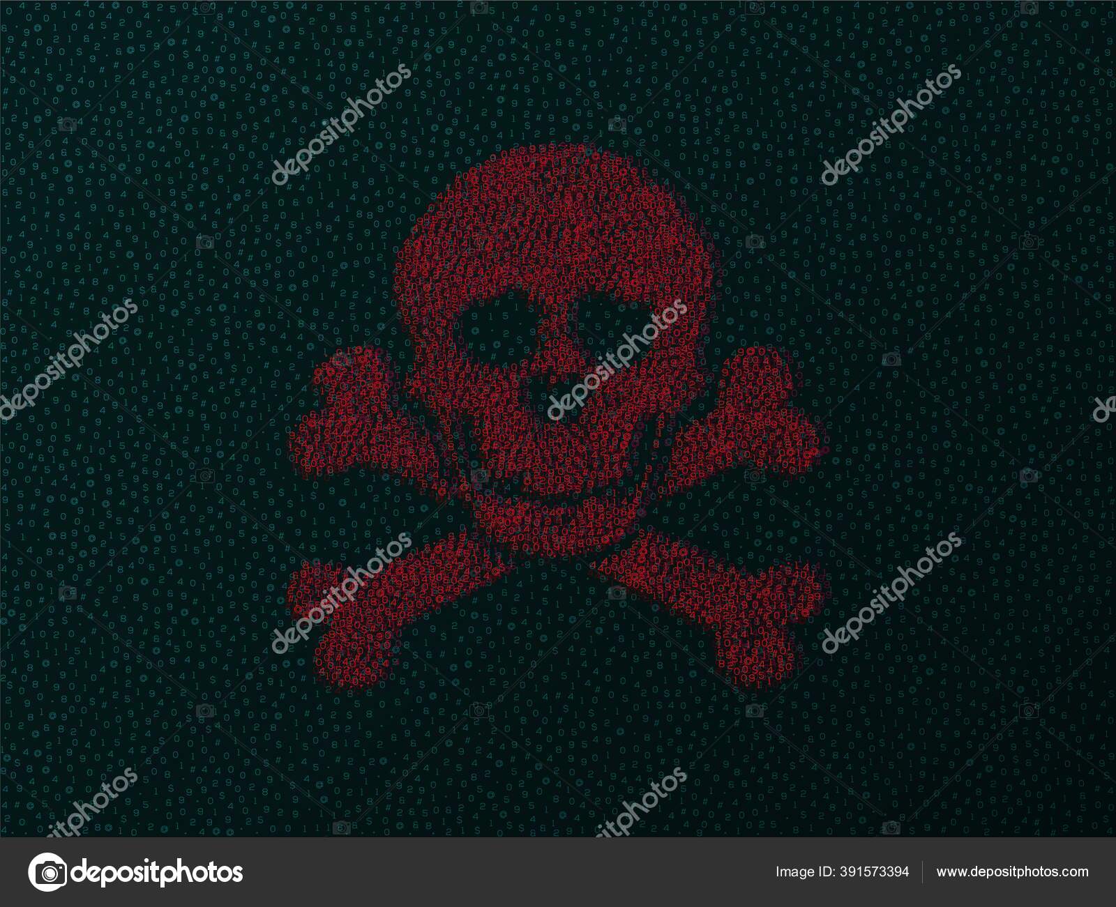 Virus Bug Code Red Abstract Crossbones Skull Background Of Green Code Threat Of Hacking Vector Image By C Dezidezi Vector Stock Virus Bug Code Red Abstract Crossbones Skull Background Of Green Code Threat Of Hacking Vector Image By C Dezidezi Vector Stock