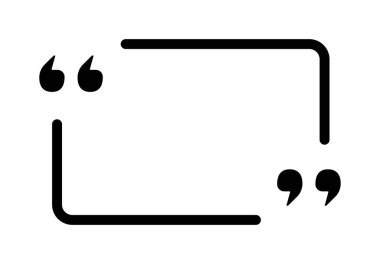 Metin veya alıntı yerleştirme için tırnak işaretli boş metin kutusu.