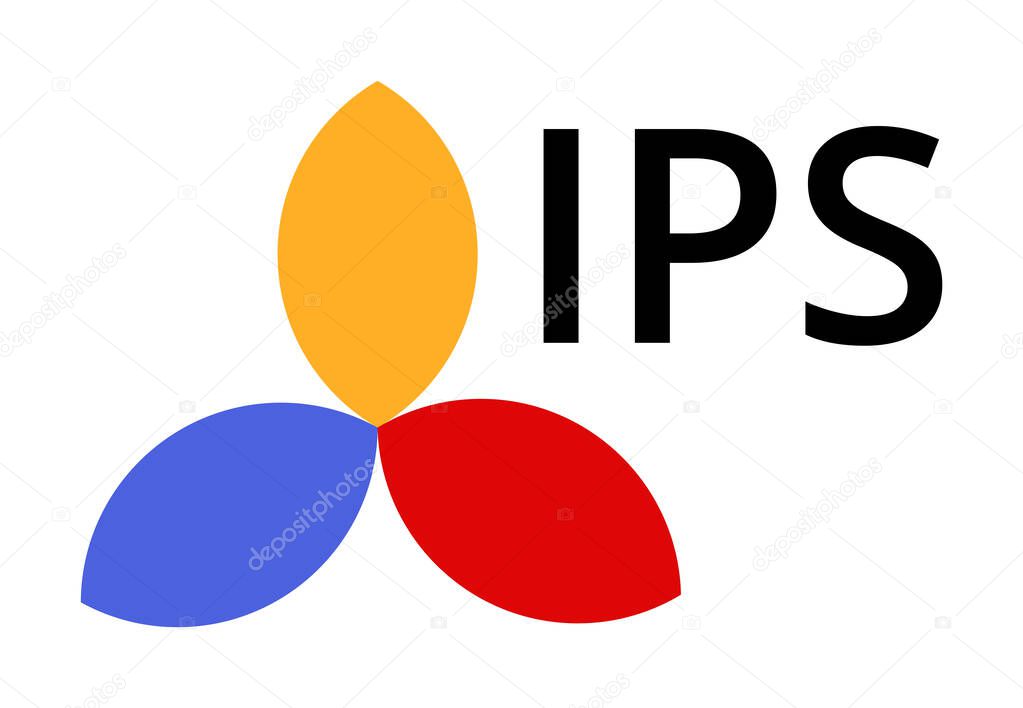 Ips logo featuring intersecting orange, blue, and red shapes with black text.