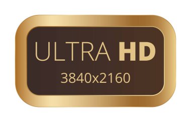 Ultra hd 3840x2160 altın etiket.