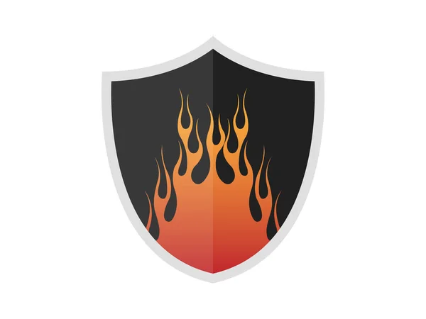 Brandschutz Gesichert Flammsichere Abbildung Vektor — Stockvektor
